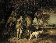 James Ward John Levett Receiving Pheasant from Retriever on HIs Estate at Wychnor, painting